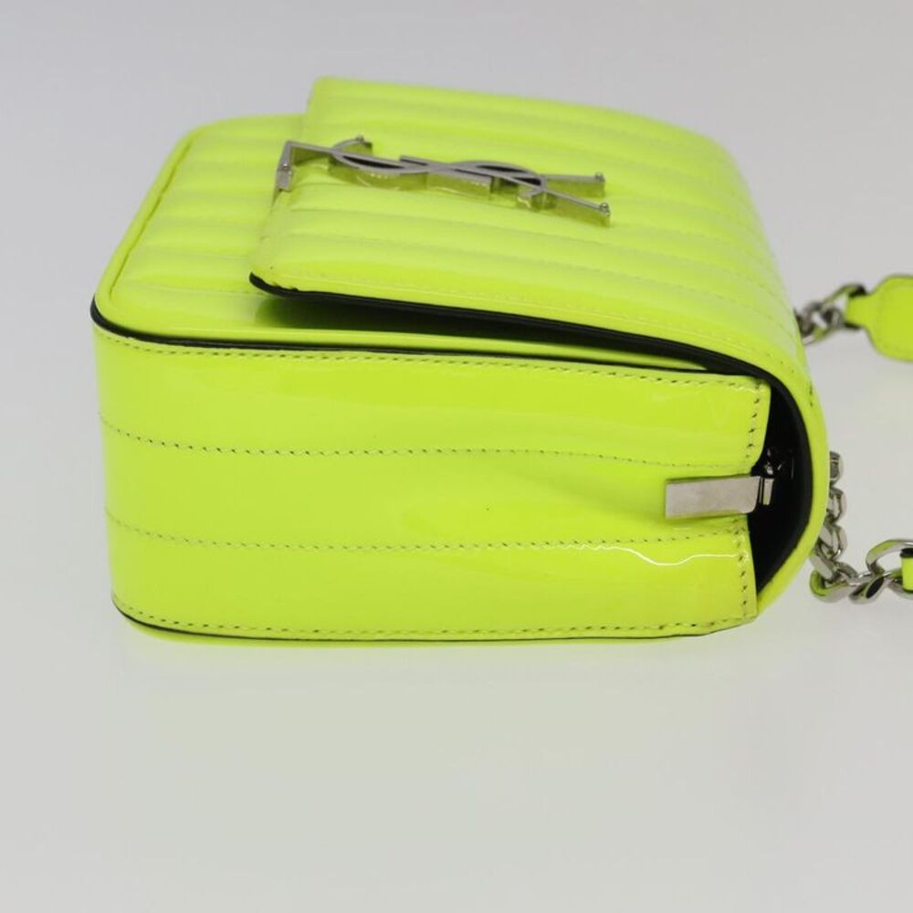 Saint Laurent Vicky Green Patent Leather Shoulder Bag (Pre-Owned) - Picture 3 of 16